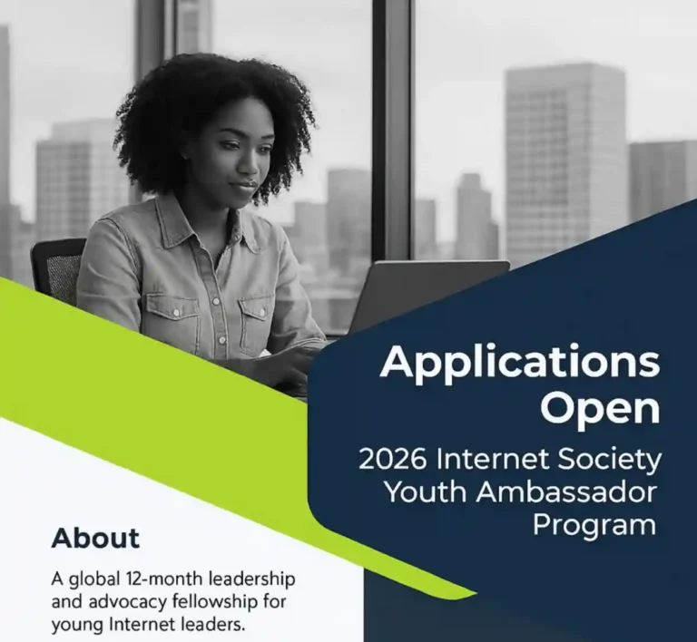 Apply for 2026 Internet Society Youth Ambassador Program