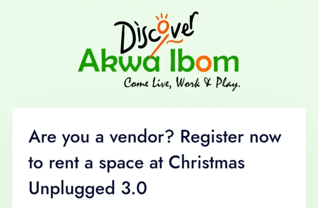 Akwa Ibom Releases Vendor Guidelines for Christmas Unplugged 3.0