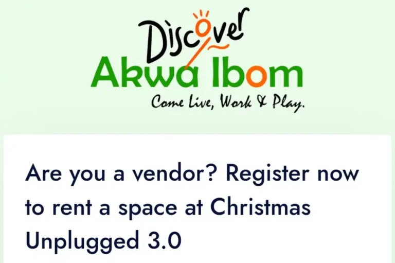 Register for Akwa Ibom Vendors at Christmas Unplugged 3.0