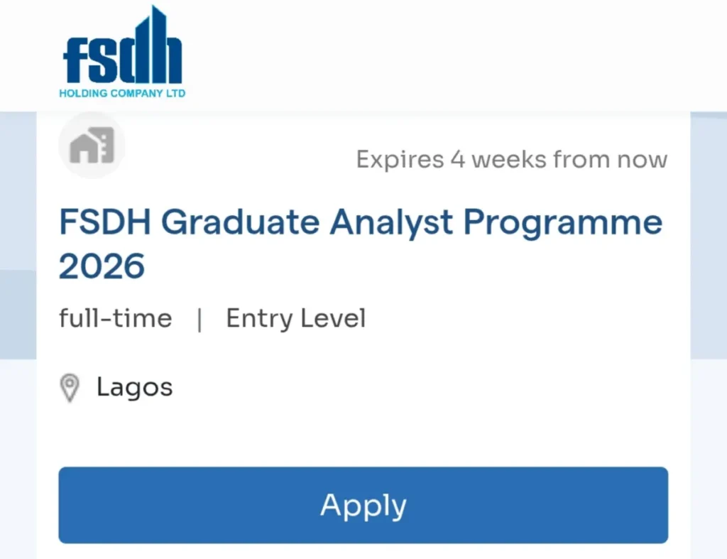 Apply for FSDH 2026 Graduate Analyst Programme