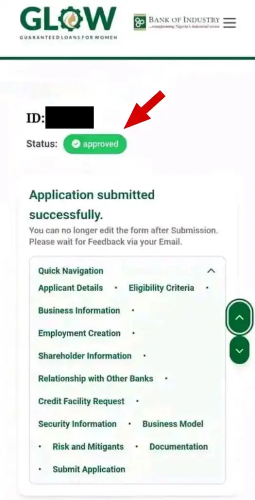 Check BOI GLOW Loan Approval Status