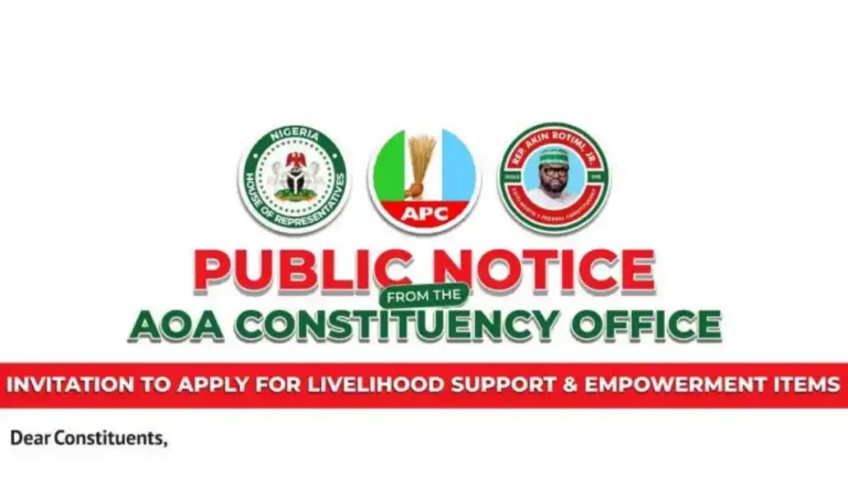 Apply for AOA Constituency Livelihood Support and Empowerment Program