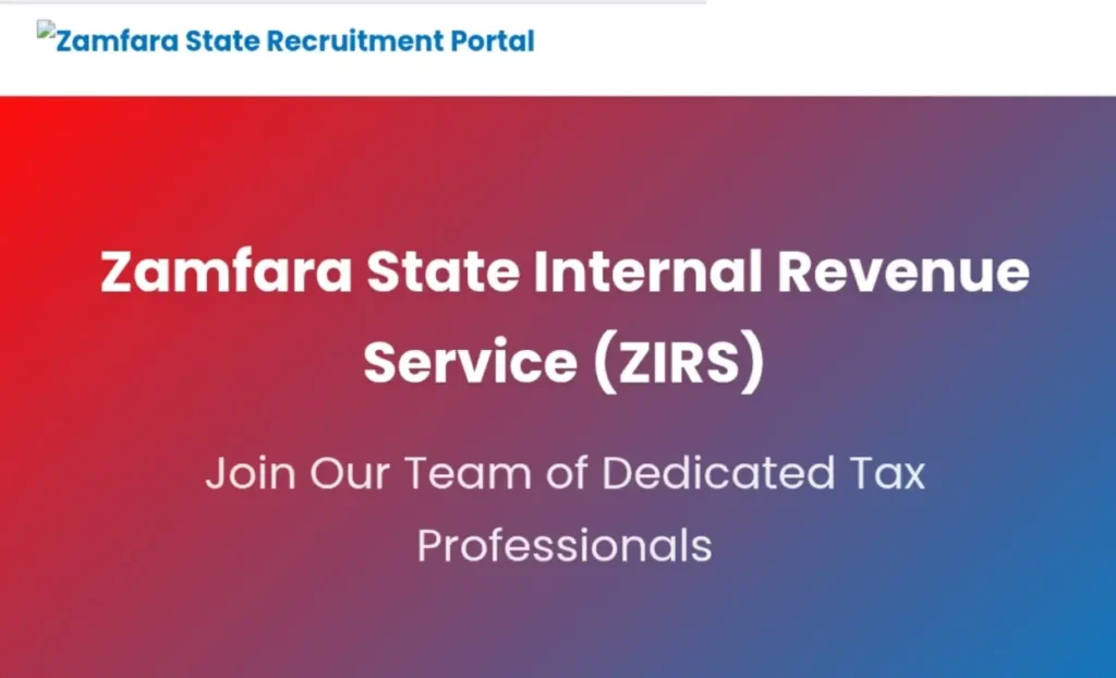 Apply for Zamfara Internal Revenue Service (ZIRS) Recruitment