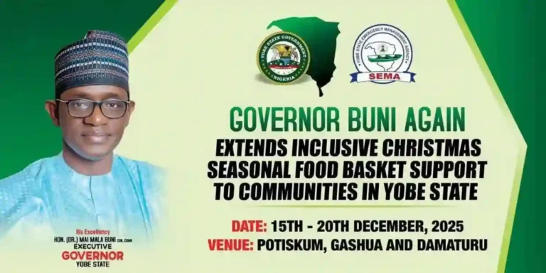 Yobe launches End-of-Year Food Basket outreach for vulnerable families