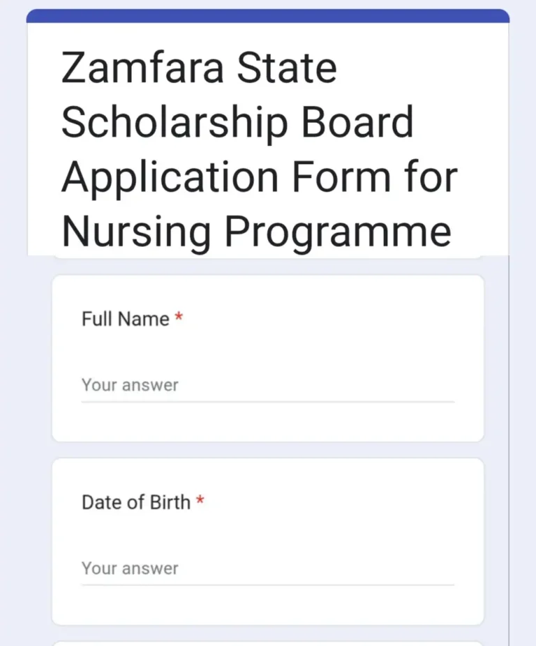Apply for Zamfara Full Nursing Scholarship for Female Indigenes