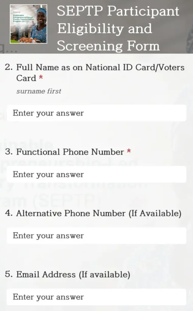 Apply: Christian Aid, Mastercard Foundation SEPTP Poultry Programme