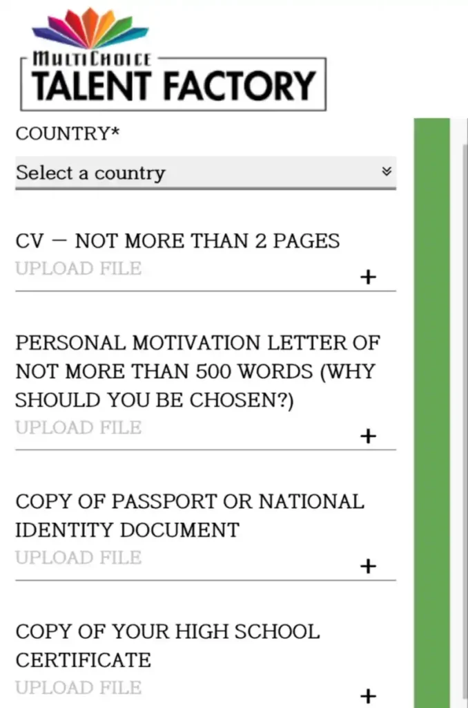 Apply: MultiChoice Talent Factory 2026 Sponsored 12-Month Academy