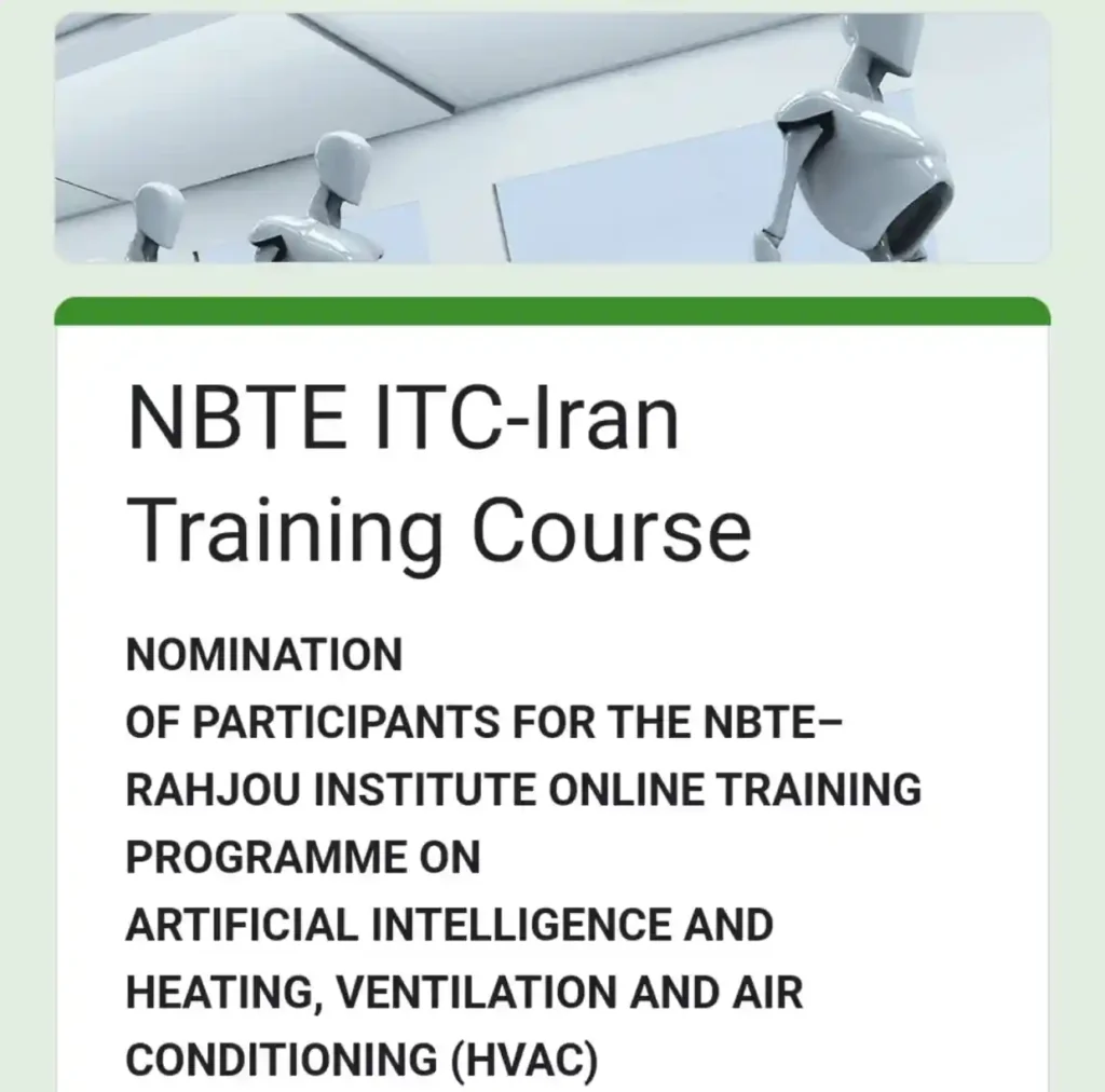 NBTE, Rahjou Institute Open Online AI and HVAC Training Programme
