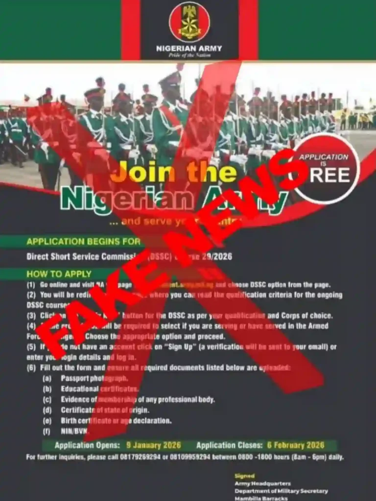 Nigerian Army Denies DSSC 29 Recruitment Claims