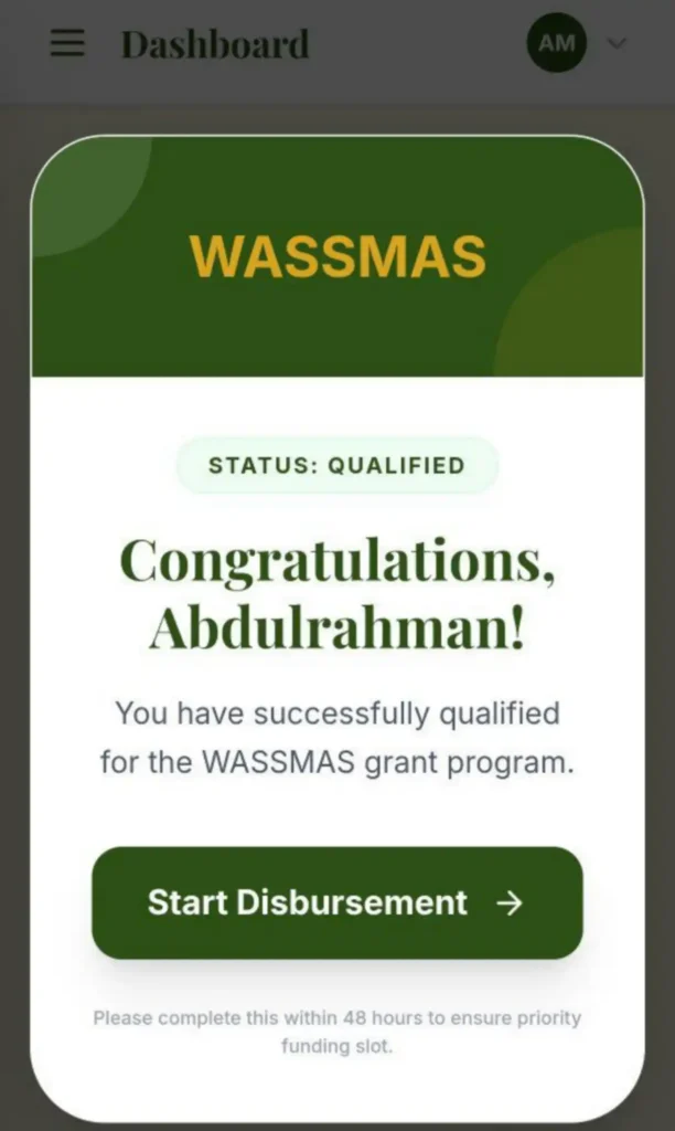 WASSMAS approved candidates for agro grant disbursement