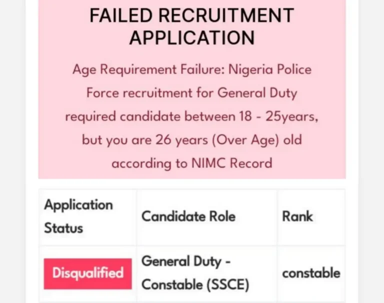 Nigeria Police Begins Disqualification of Ineligible Recruitment Applicants
