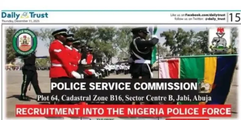 Nigeria Police to Open Recruitment Portal for 50000 Constables Dec 15