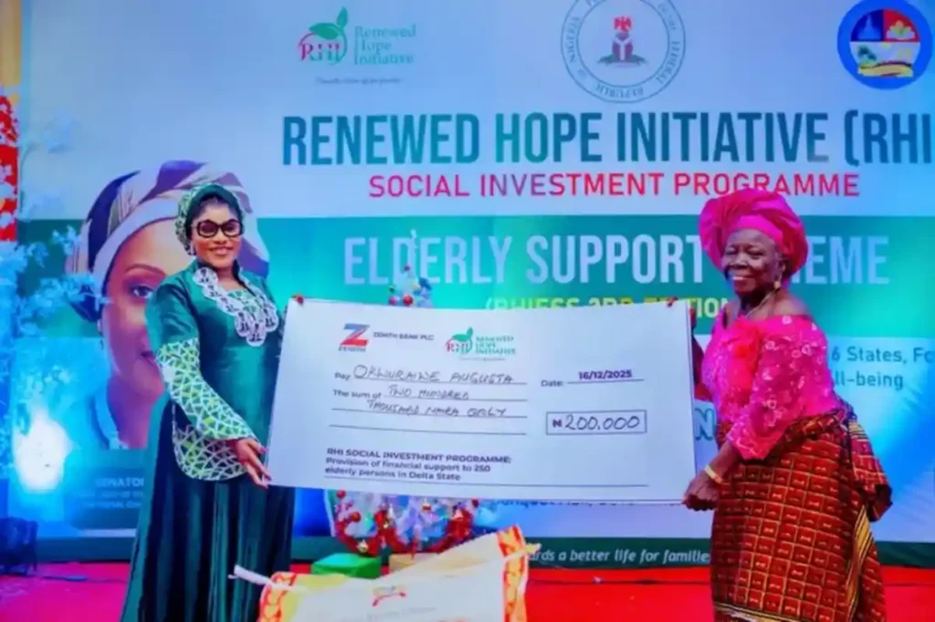 250 Elderly Persons Receive ₦200,000 Each in Delta State