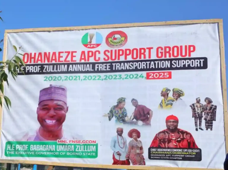 Zulum launches 2025 free transport scheme for 1050 persons in Borno