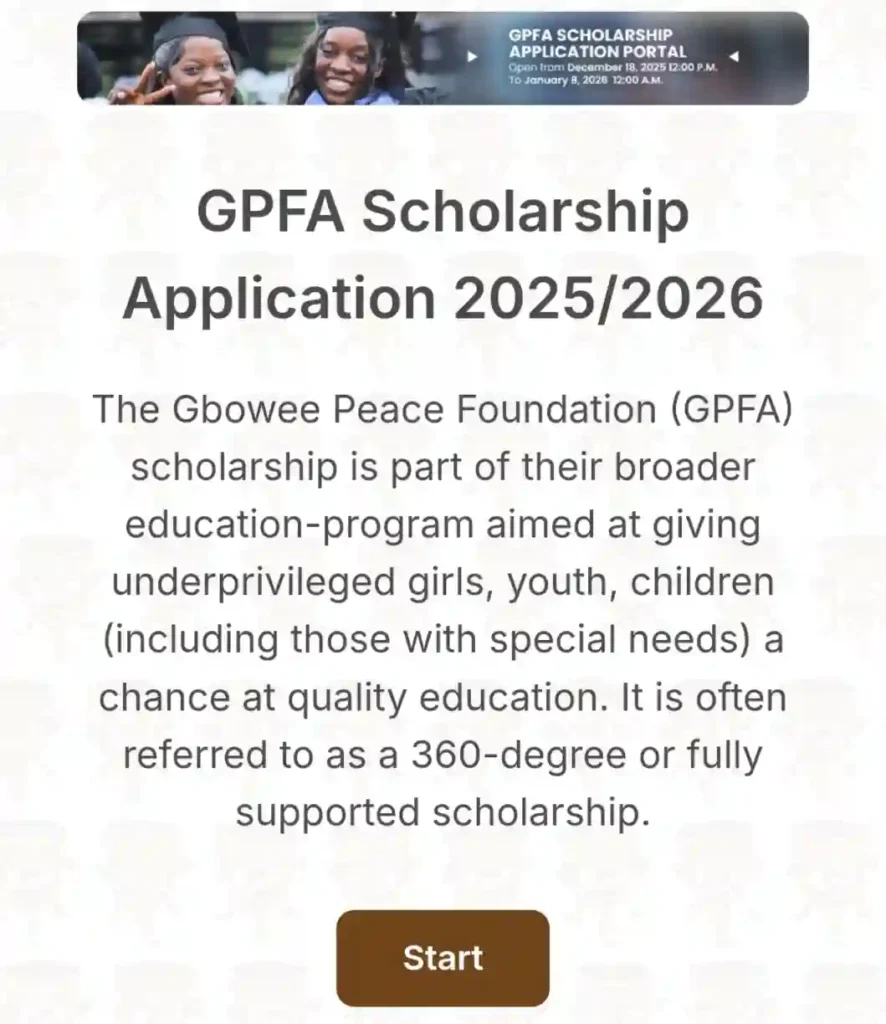 GPFA opens fully funded scholarship for 2025/2026 academic year