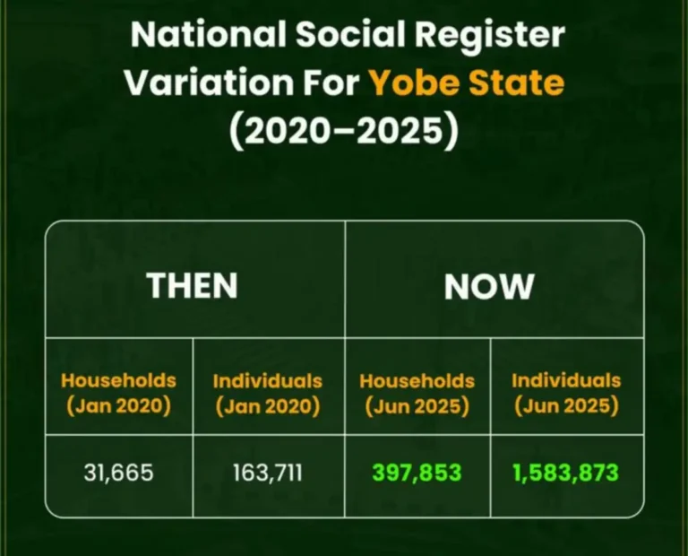 Yobe NSR households grow over 1,100% between 2020 and 2025