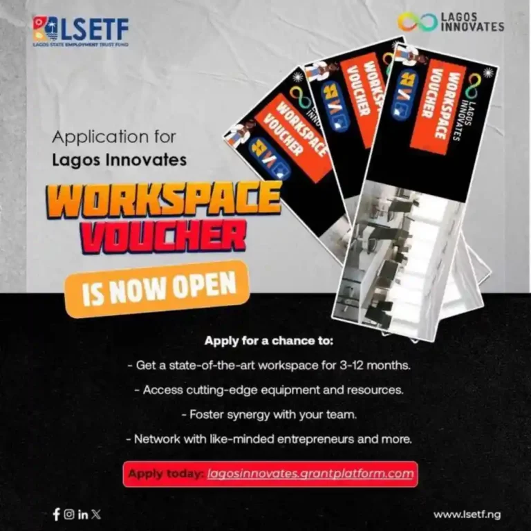 LSETF opens applications for Lagos Innovates workspace voucher programme