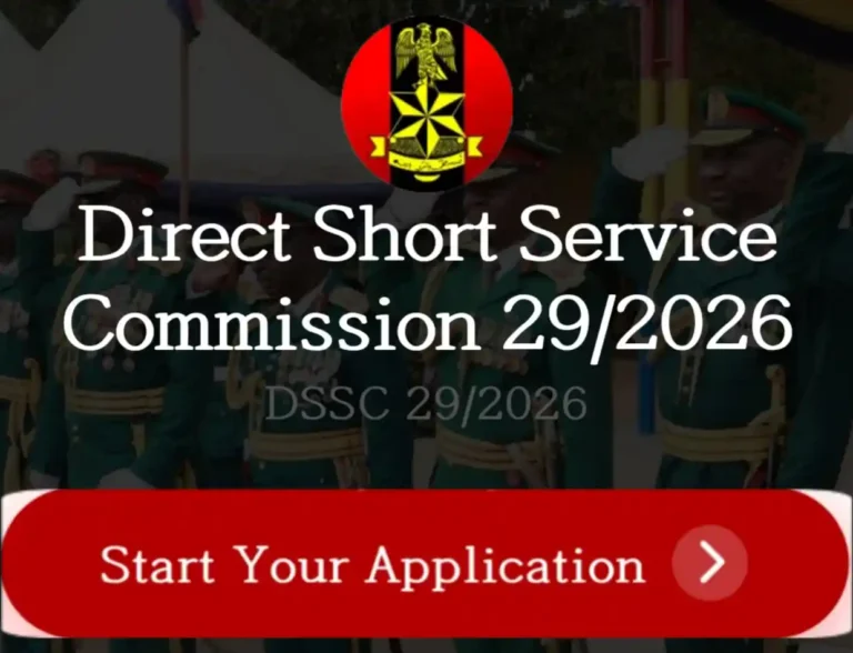 Nigerian Army recruitment for DSSC 29/2026