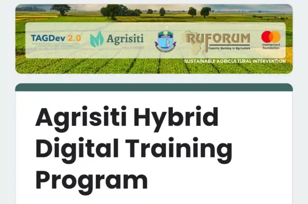 Apply: Mastercard Agrisiti TAGDev 2.0 Hybrid Digital Training Program