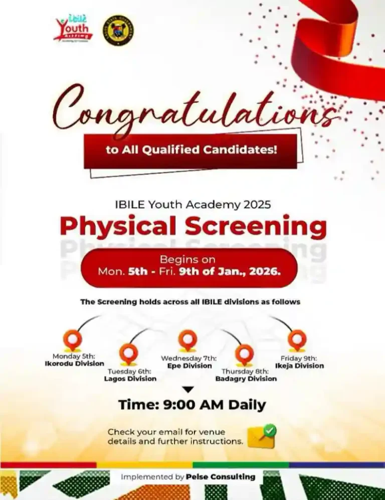 Lagos to Begin 2025 Ibile Youth Academy for 2026