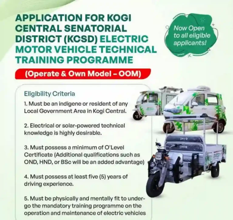 Kogi Central Electric Motor Vehicle technical training programme