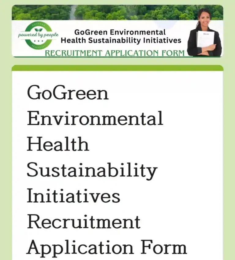 GoGreen Environmental Health Sustainability Initiatives opens 2026 recruitment