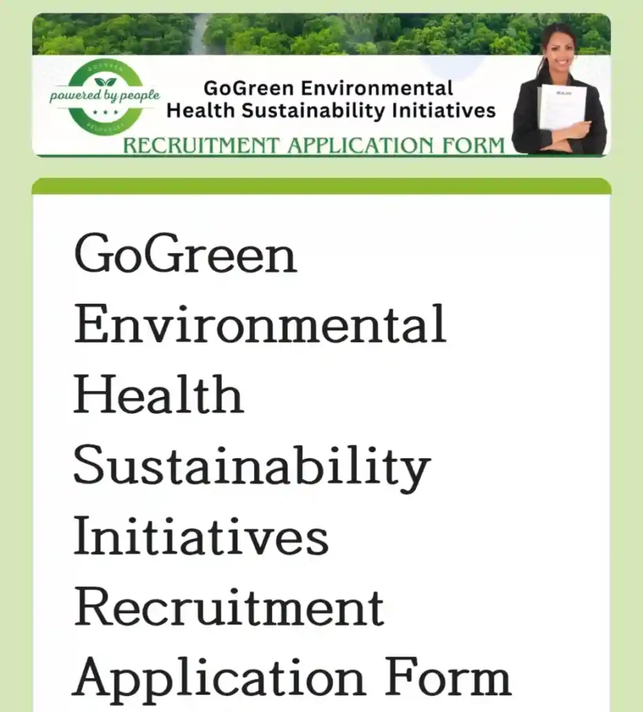 GoGreen Environmental Health Sustainability Initiatives opens 2026 recruitment