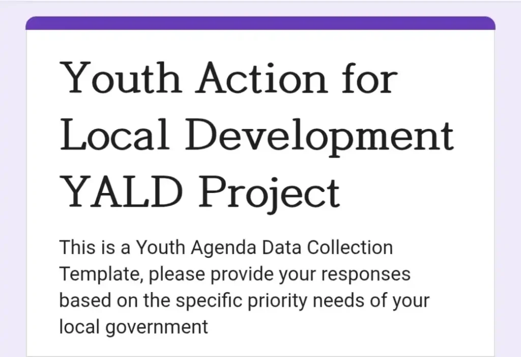 YALD Project Launches Youth Agenda Data Collection