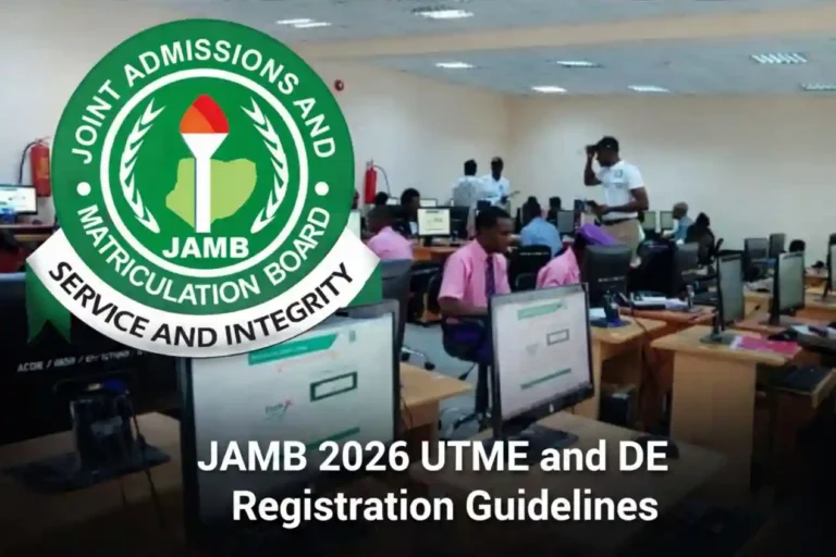 Apply: JAMB 2026 UTME/DE Exam Registration (Full Guidelines)
