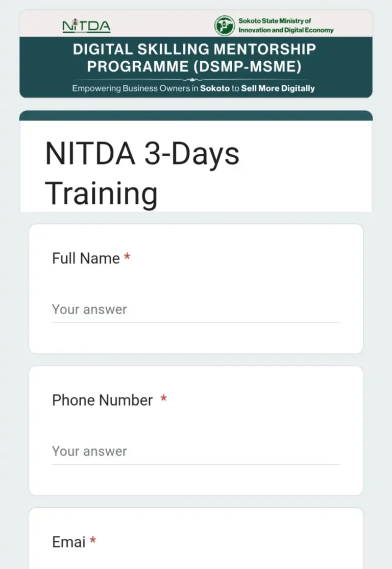 Apply: Sokoto Free Digital Skilling Programme for MSMEs