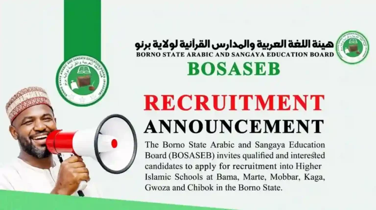 Borno Arabic and Sangaya Education Board BOSASEB opens recruitment