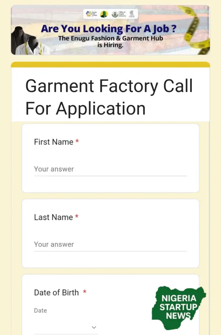 Apply: Enugu SME Center, Fashion Hub recruitment for garment training