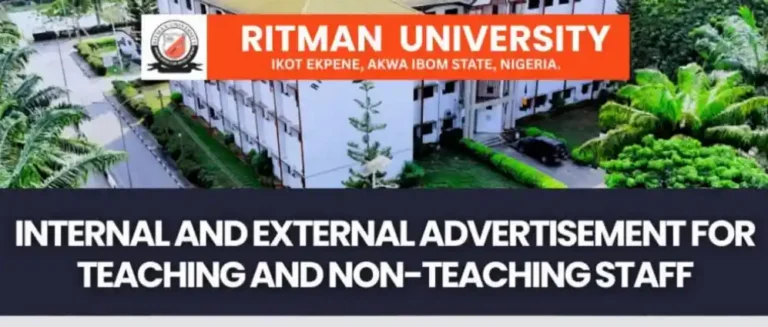 Apply: Ritman University recruitment for teaching and non-teaching staff