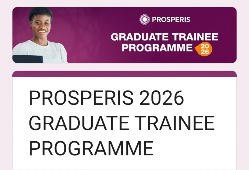 Prosperis Opens Applications for 2026 Graduate Trainee Programme