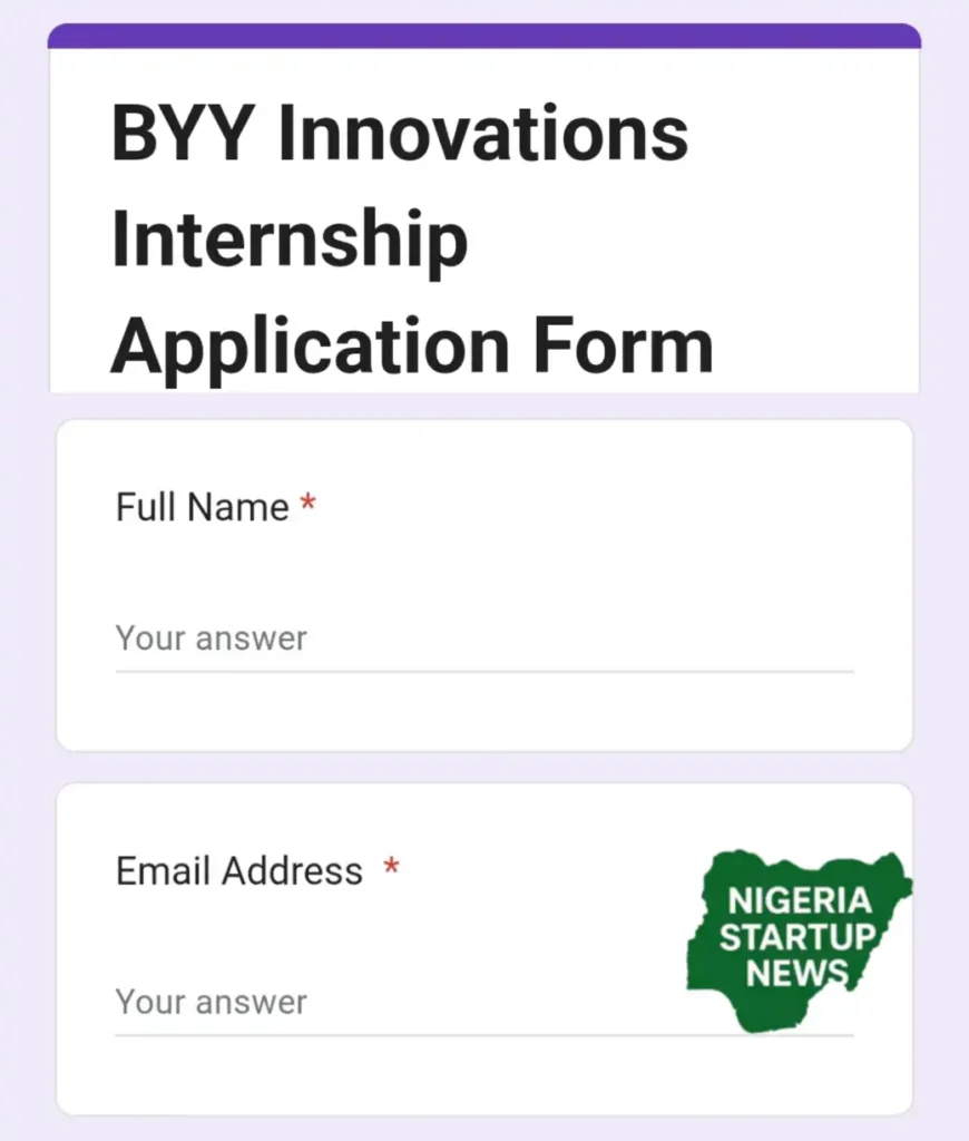Apply: BYY Innovations Internship Program
