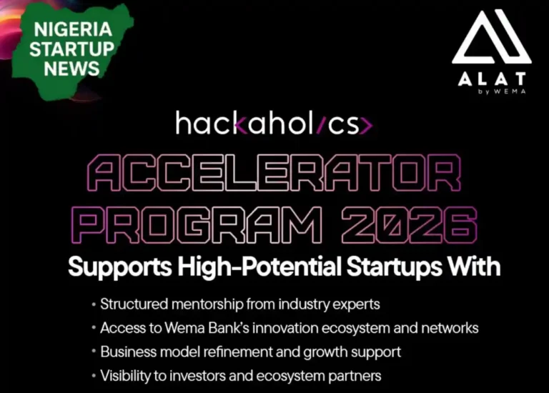 Apply: Wema Bank Hackaholics Accelerator Program 2026 for Startups