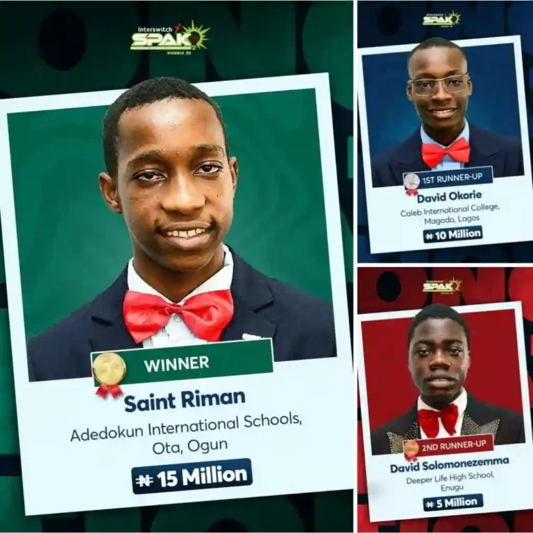 Interswitch announces winners of 7th InterswitchSPAK National Science Competition