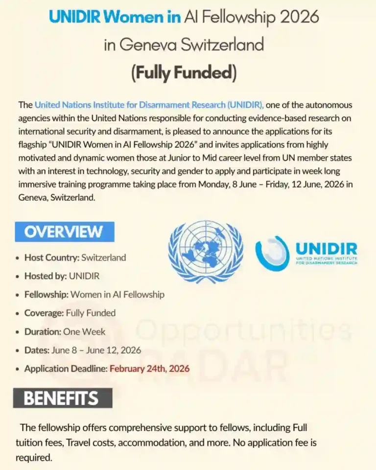 UNIDIR Opens 2026 Women in AI Fellowship for Diplomats