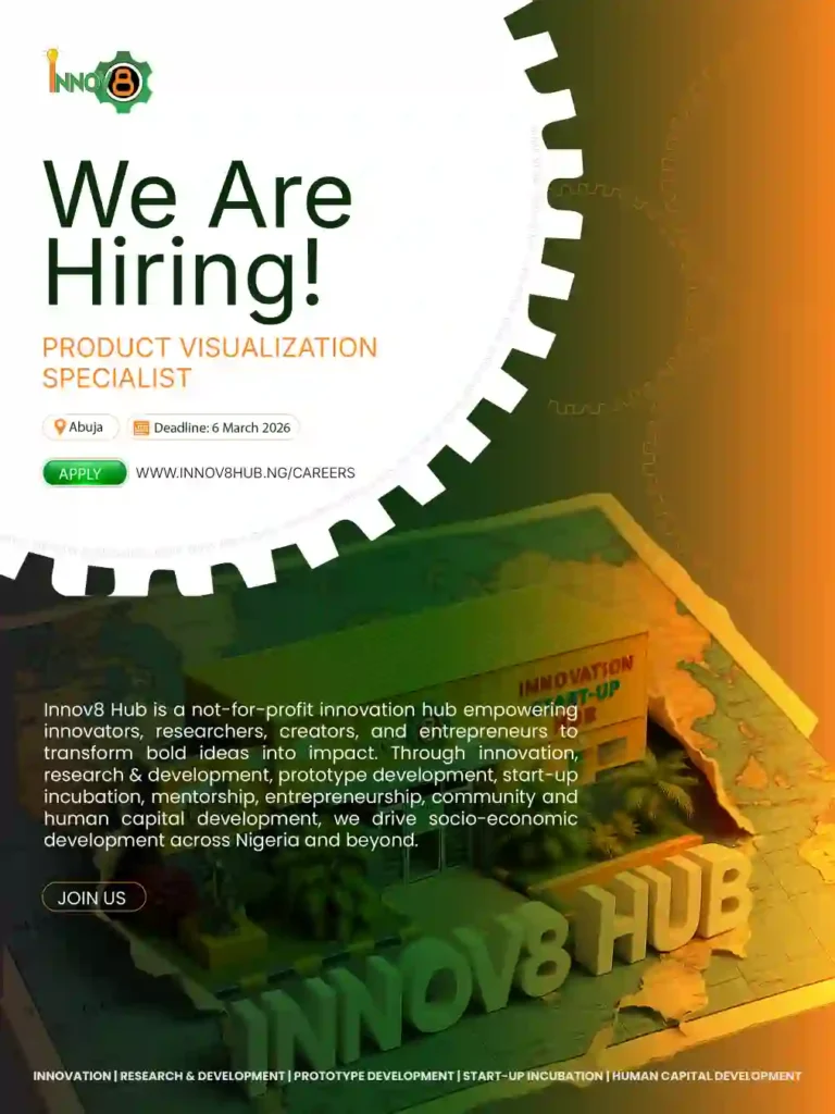 Innov8 Hub Hiring Product Visualization Specialist