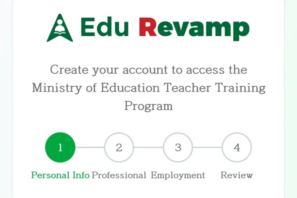 Apply: FG EduRevamp Teacher Capacity Building Program