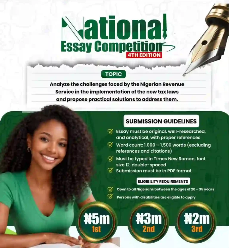 National Essay Competition Season 4 Opens with ₦10m Prize for Nigerians