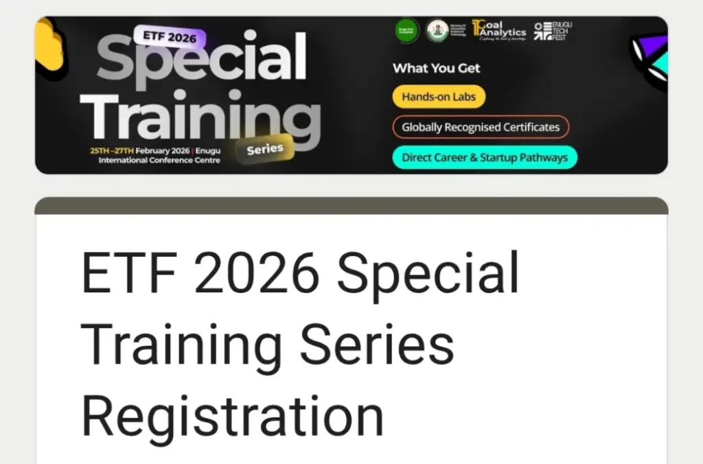 Enugu State Opens Registration for ETF 2026 Special Training