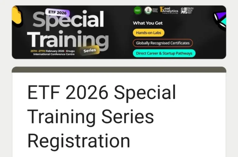 Enugu State Opens Registration for ETF 2026 Special Training