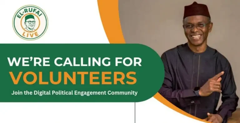 El-Rufai Live Volunteer for Digital Political Engagement Community
