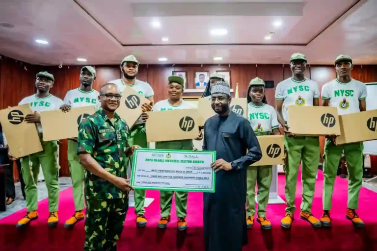 NITDA presents laptops and cash prizes to selected corps members