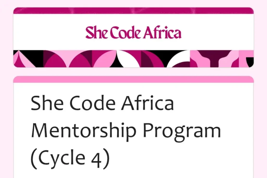 Apply: She Code Africa Mentorship Program (Cycle 4)
