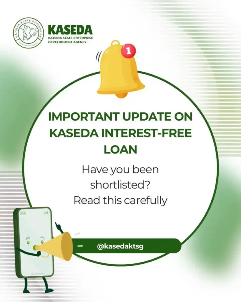 KASEDA explains shortlisting and bank verification for interest-free loan