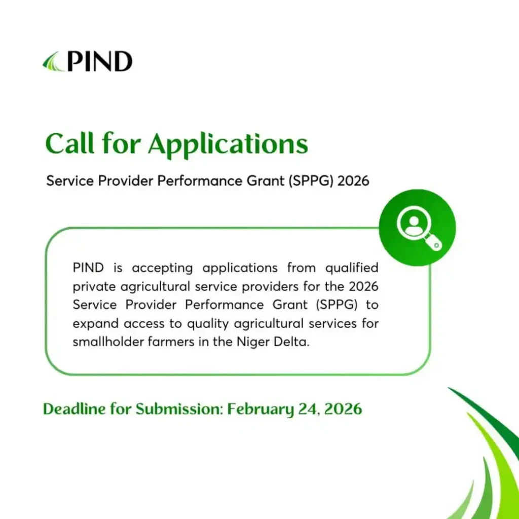 PIND Opens Applications for SPPG 2026 Grants (up to N10m)