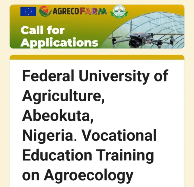 FUNAAB opens Agroecology Vocational Training for Farmers, Youths