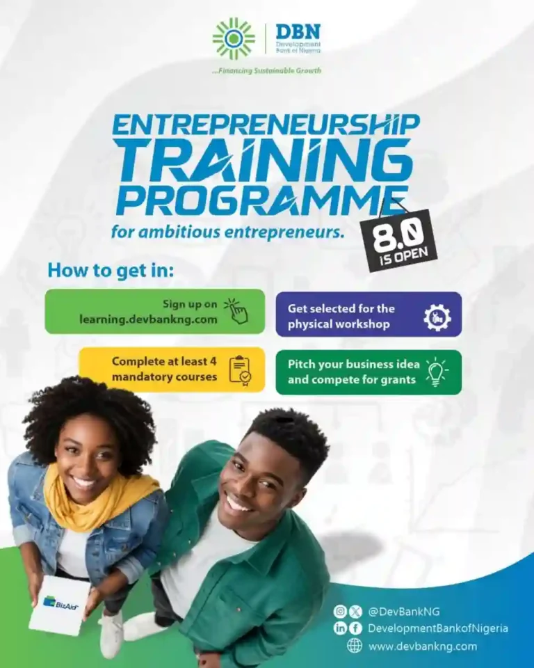 DBN entrepreneurship training programme (ETP) with grant for MSMEs